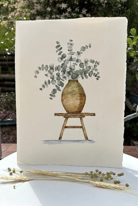 Bouquet d'eucalyptus style bohème