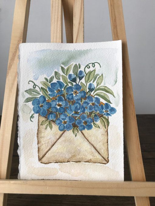 Enveloppe avec des fleurs